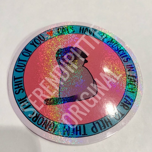 Siamese Cat Sticker, Holographic Glitter Kawaii Neko Decal, 4 pcs - Picture 2 of 6